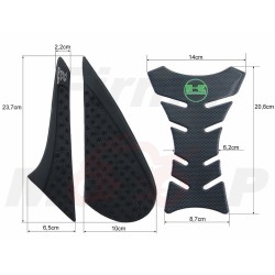 TANK PAD +OSŁONY BOCZNE ZBIORNIKA SIDE GRIP KAWASAKI Z800 Z 800 Z-800 roczniki 2013-2016