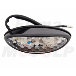 TYLNA LAMPA TYŁ LED UNIWERSALNA BIAŁA CZARNY POŁYSK HOMOLOGACJA E8