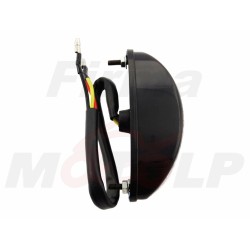 TYLNA LAMPA TYŁ LED UNIWERSALNA BIAŁA CZARNY POŁYSK HOMOLOGACJA E8