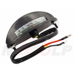 TYLNA LAMPA TYŁ LED UNIWERSALNA BIAŁA CZARNY POŁYSK HOMOLOGACJA E8