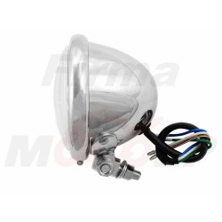 REFLEKTOR LIGHTBAR PRZEDNIA LAMPA PRZÓD HALOGEN 4,5 CALA CHROM METAL HOMOLOGACJA E11