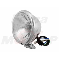 REFLEKTOR LIGHTBAR PRZEDNIA LAMPA PRZÓD HALOGEN 4,5 CALA CHROM METAL HOMOLOGACJA E11
