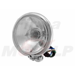 REFLEKTOR LIGHTBAR PRZEDNIA LAMPA PRZÓD HALOGEN 4,5 CALA CHROM METAL HOMOLOGACJA E11
