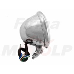 REFLEKTOR LIGHTBAR PRZEDNIA LAMPA PRZÓD HALOGEN 4,5 CALA CHROM METAL HOMOLOGACJA E11