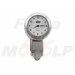 ZEGAREK MOTOCYKLOWY Z BIAŁĄ TARCZĄ NA KIEROWNICĘ 22MM / 25,4MM 1 CAL