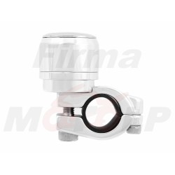 ZEGAREK MOTOCYKLOWY Z BIAŁĄ TARCZĄ NA KIEROWNICĘ 22MM / 25,4MM 1 CAL
