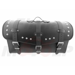 DUŻY TYLNY CENTRALNY KUFER TYŁ SKÓRZANY 48L 60CM - 2 KASKI BLOKADA NA ZAMEK