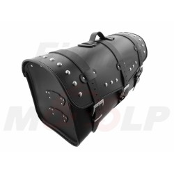 DUŻY TYLNY CENTRALNY KUFER TYŁ SKÓRZANY 48L 60CM - 2 KASKI BLOKADA NA ZAMEK
