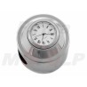 ZEGAREK MOTOCYKLOWY CHROM METAL BUSOLA Z BIAŁĄ TARCZĄ NA KIEROWNICĘ 25,4MM 1 CAL CALOWĄ
