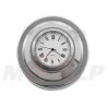 ZEGAREK MOTOCYKLOWY CHROM METAL BUSOLA Z BIAŁĄ TARCZĄ NA KIEROWNICĘ 25,4MM 1 CAL CALOWĄ