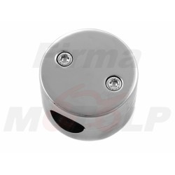 ZEGAREK MOTOCYKLOWY CHROM METAL BUSOLA Z BIAŁĄ TARCZĄ NA KIEROWNICĘ 25,4MM 1 CAL CALOWĄ