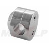 ZEGAREK MOTOCYKLOWY CHROM METAL BUSOLA Z BIAŁĄ TARCZĄ NA KIEROWNICĘ 25,4MM 1 CAL CALOWĄ