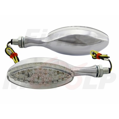 MIGACZE KIERUNKOWSKAZY KIERUNKI CLEAR LED 44 DIODY CHROM HOMOLOGACJA E11