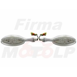 MIGACZE KIERUNKOWSKAZY KIERUNKI CLEAR LED 44 DIODY CHROM HOMOLOGACJA E11