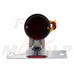 TYLNA LAMPA TYŁ NA BŁOTNIK BOBBER CAFE RACER CHROM METAL Z UCHWYTEM TABLICY REJESTRACYJNEJ