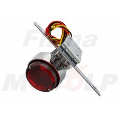 TYLNA LAMPA TYŁ NA BŁOTNIK BOBBER CAFE RACER CHROM METAL Z UCHWYTEM TABLICY REJESTRACYJNEJ