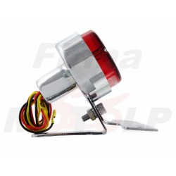TYLNA LAMPA TYŁ NA BŁOTNIK BOBBER CAFE RACER CHROM METAL Z UCHWYTEM TABLICY REJESTRACYJNEJ
