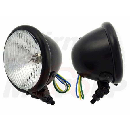 REFLEKTORY LIGHTBARY DODATKOWE PRZEDNIE LAMPY PRZÓD 4,5 CALA METAL CZARNY MAT