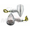 KIERUNKOWSKAZY MIGACZE CHROMOWANE METALOWE LEDOWE 12V 1W HOMOLOGACJA E11