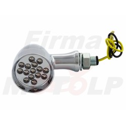 KIERUNKOWSKAZY MIGACZE CHROMOWANE METALOWE LEDOWE 12V 1W HOMOLOGACJA E11