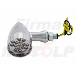 KIERUNKOWSKAZY MIGACZE CHROMOWANE METALOWE LEDOWE 12V 1W HOMOLOGACJA E11