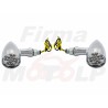 KIERUNKOWSKAZY MIGACZE CHROMOWANE METALOWE LEDOWE 12V 1W HOMOLOGACJA E11