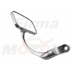 LUSTRA LUSTERKA SFERYCZNE PROSTOKĄTNE CHROMOWANE DO MONTAŻU W KIEROWNICY