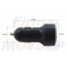 CZARNA ŁADOWARKA POD GNIAZDO ZAPALNICZKI 2x USB QC 3.0 12V / 24V + WOLTOMIERZ