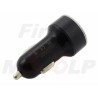 CZARNA ŁADOWARKA POD GNIAZDO ZAPALNICZKI 2x USB QC 3.0 12V / 24V + WOLTOMIERZ