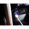 CZARNA ŁADOWARKA POD GNIAZDO ZAPALNICZKI 2x USB QC 3.0 12V / 24V + WOLTOMIERZ