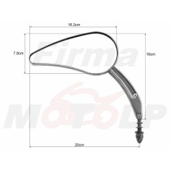 LUSTRA LUSTERKA METAL HARLEY DAVIDSON HD CHROM 8MM