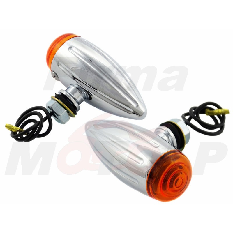 KIERUNKOWSKAZY KIERUNKI MIGACZE CHROMOWANE METALOWE Z WYTŁOCZENIAMI 12V 23W