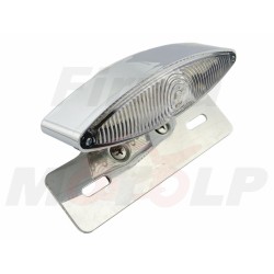 TYLNA LAMPA TYŁ LED LEDOWA NA BŁOTNIK BIAŁA CHROMOWANA HOMOLOGACJA E11