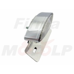 TYLNA LAMPA TYŁ LED LEDOWA NA BŁOTNIK BIAŁA CHROMOWANA HOMOLOGACJA E11