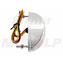 TYLNA LAMPA TYŁ LED LEDOWA BIAŁA CHROMOWANA 12V 1W/0,3W HOMOLOGACJA E11