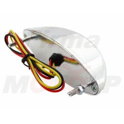 TYLNA LAMPA TYŁ LED LEDOWA BIAŁA CHROMOWANA 12V 1W/0,3W HOMOLOGACJA E11