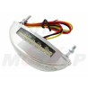 TYLNA LAMPA TYŁ LED LEDOWA BIAŁA CHROMOWANA 12V 1W/0,3W HOMOLOGACJA E11