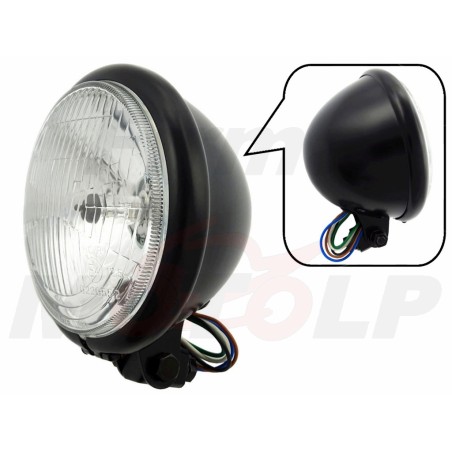 REFLEKTOR LIGHTBAR PRZEDNIA LAMPA PRZÓD 5,5 CALA CZARNY MAT HOMOLOGACJA E4 HC/R (halogenowe mijania lub drogowe)