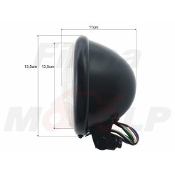 REFLEKTOR LIGHTBAR PRZEDNIA LAMPA PRZÓD 5,5 CALA CZARNY MAT HOMOLOGACJA E4 HC/R (halogenowe mijania lub drogowe)