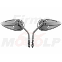 LUSTRA LUSTERKA CHROM / SREBRNE METAL ZWYKŁE HARLEY DAVIDSON HD H-D M8 8MM