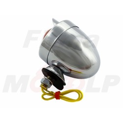 MINI LIGHTBAR Z DASZKIEM METAL CHROM POMARAŃCZOWY KIERUNKOWSKAZ JAJKO