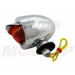 MINI LIGHTBARY Z DASZKIEM METALOWE CHROM POMARAŃCZOWE KIERUNKOWSKAZY JAJKO