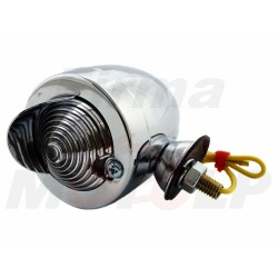 MINI LIGHTBARY Z DASZKIEM METAL CHROM BIAŁY KLOSZ KIERUNKOWSKAZY JAJKO