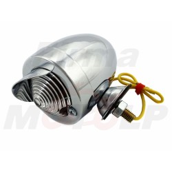 MINI LIGHTBARY Z DASZKIEM METAL CHROM BIAŁY KLOSZ KIERUNKOWSKAZY JAJKO