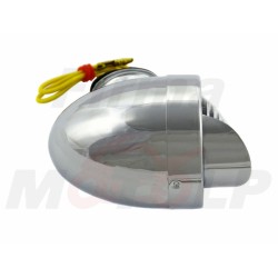 MINI LIGHTBARY Z DASZKIEM METAL CHROM BIAŁY KLOSZ KIERUNKOWSKAZY JAJKO