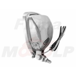 REFLEKTORY LIGHTBARY PRZEDNIE LAMPY PRZÓD TRÓJKĄTNE METAL CHROM H3 12V 55W