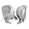 REFLEKTORY LIGHTBARY PRZEDNIE LAMPY PRZÓD TRÓJKĄTNE METAL CHROM H3 12V 55W