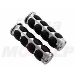 TUNING MANETKI KIEROWNICY GRIPY CALOWE 25,4MM 1 CAL METALOWE CHROMOWANE CHOPPER DRAG KLASYK