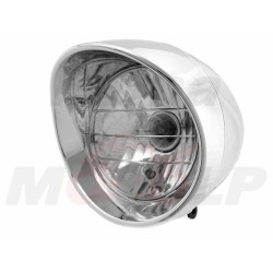 REFLEKTOR PRZEDNIA LAMPA PRZÓD CHROM CHOPPER BOBBER DRAG CRUISER KLASYK