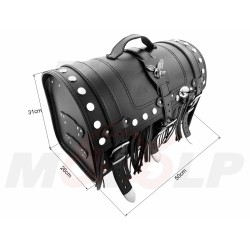 TYLNY CENTRALNY KUFER TYŁ SKÓRZANY Z ZAMKIEM 30L KAWASAKI EL BN 125 250 ELIMINATOR